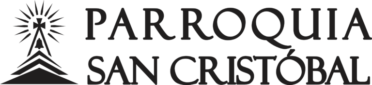 LOGO PARROQUIA SAN CRISTOBAL HORIZONTAL (NEGRO)